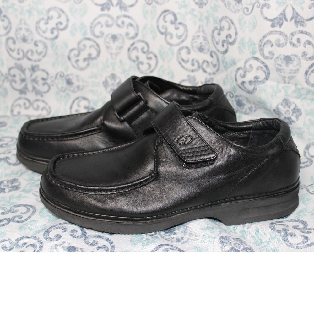 Florsheim ComfortTech Mens 18399 Size10(D) All Leather Hook and Loop‎ Black Shoe